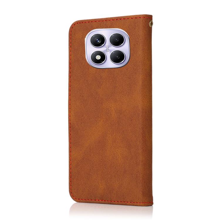 For Redmi Note 14 Pro 4G Dual-color Stitching Leather Phone Case