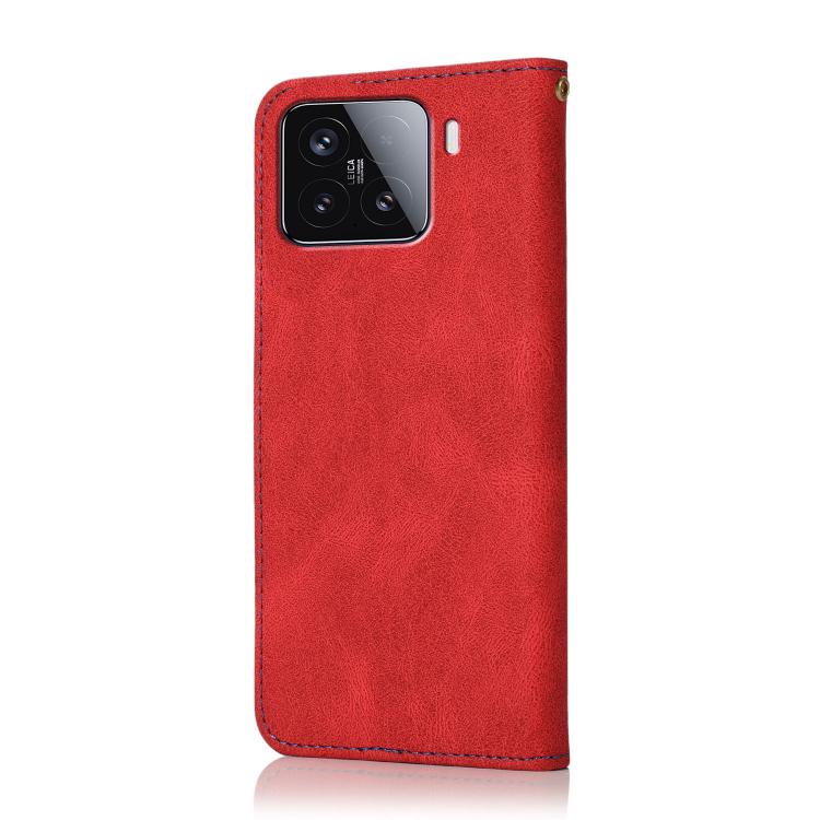 For Redmi 15 5G / 4G EU 171mm Dual-color Stitching Leather Phone Case