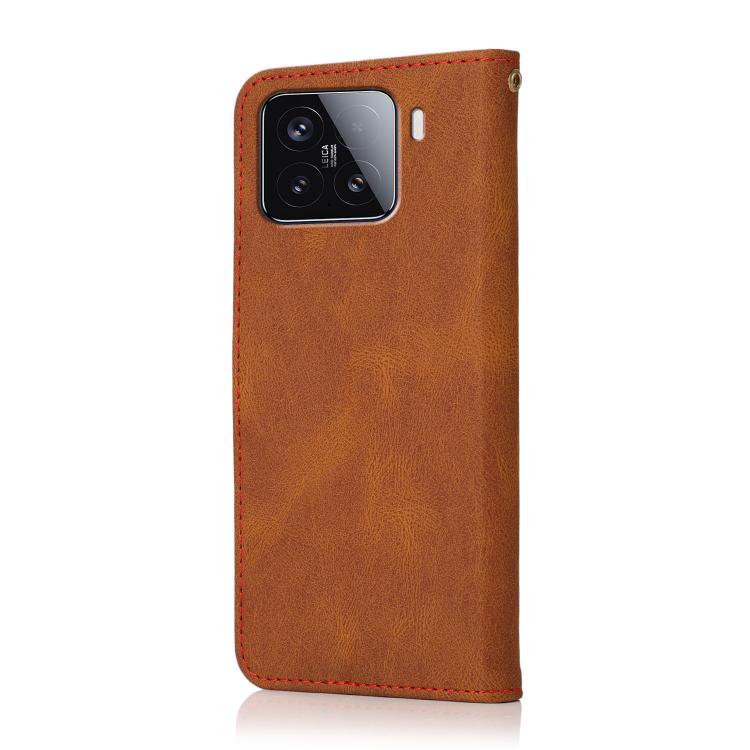 For Redmi 15 5G / 4G EU 171mm Dual-color Stitching Leather Phone Case