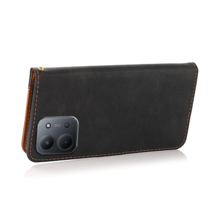 For Redmi 15C 5G/4G Global 171mm Dual-color Stitching Leather Phone Case