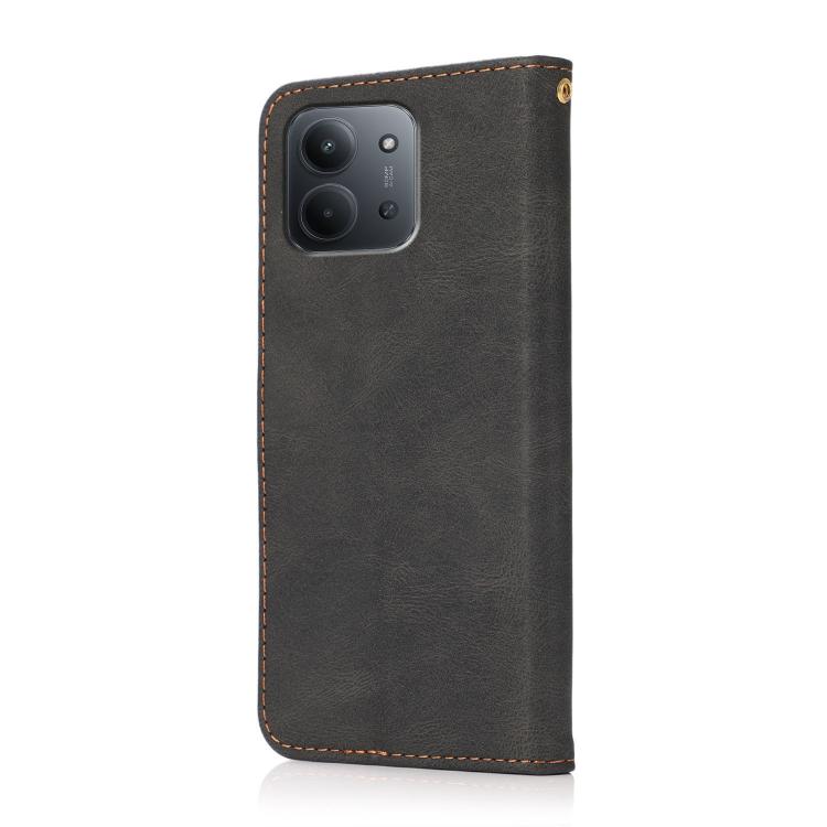 For Redmi 15C 5G/4G EU 173mm Dual-color Stitching Leather Phone Case