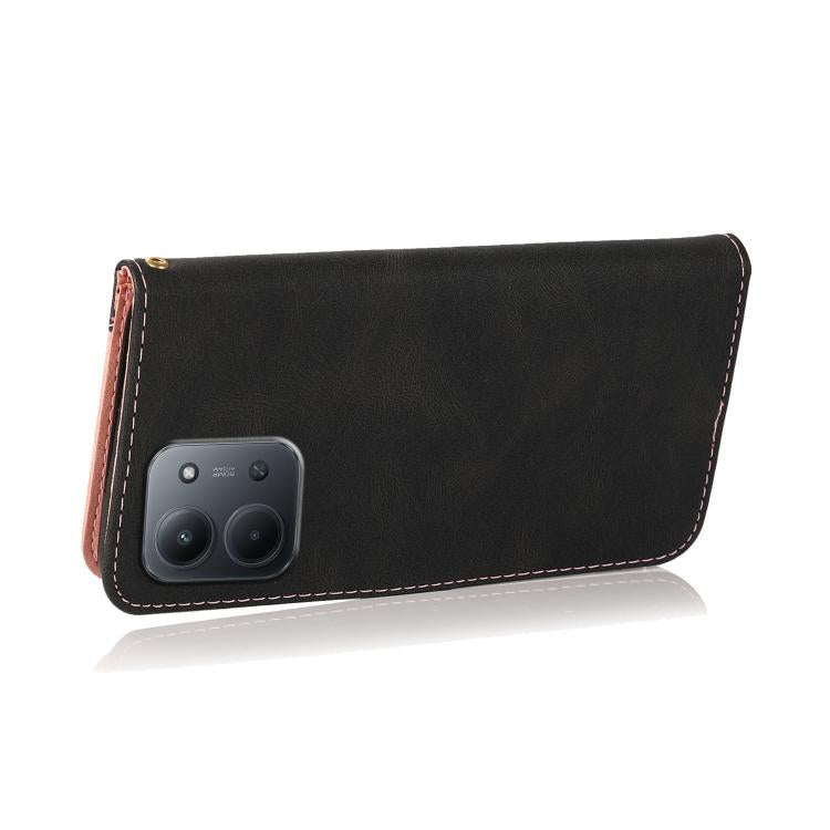 For Redmi 15C 5G/4G EU 173mm Dual-color Stitching Leather Phone Case
