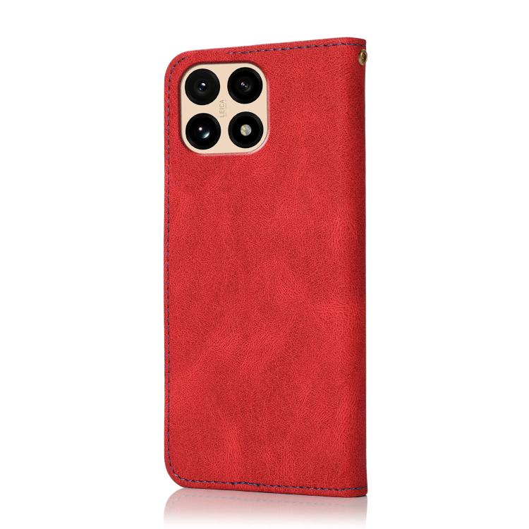 For Redmi 15T 5G Dual-color Stitching Leather Phone Case