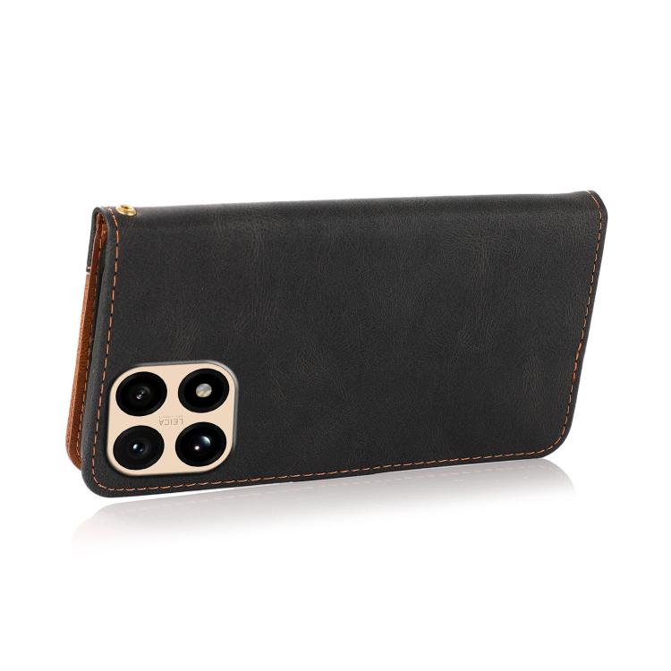 For Redmi 15T 5G Dual-color Stitching Leather Phone Case
