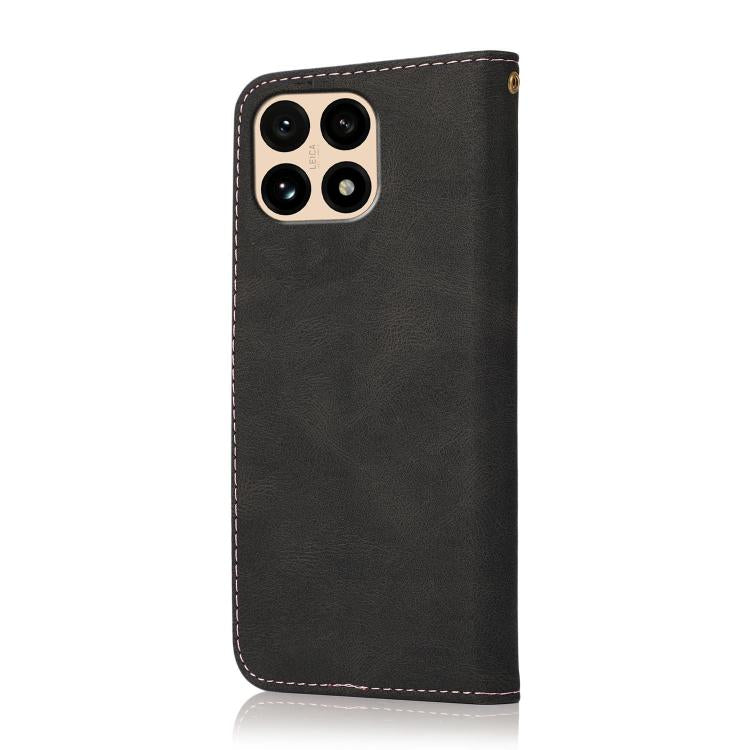 For Redmi 15T 5G Dual-color Stitching Leather Phone Case