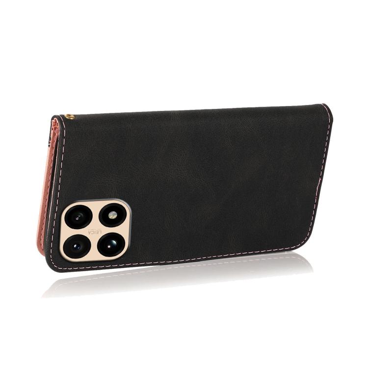 For Redmi 15T 5G Dual-color Stitching Leather Phone Case