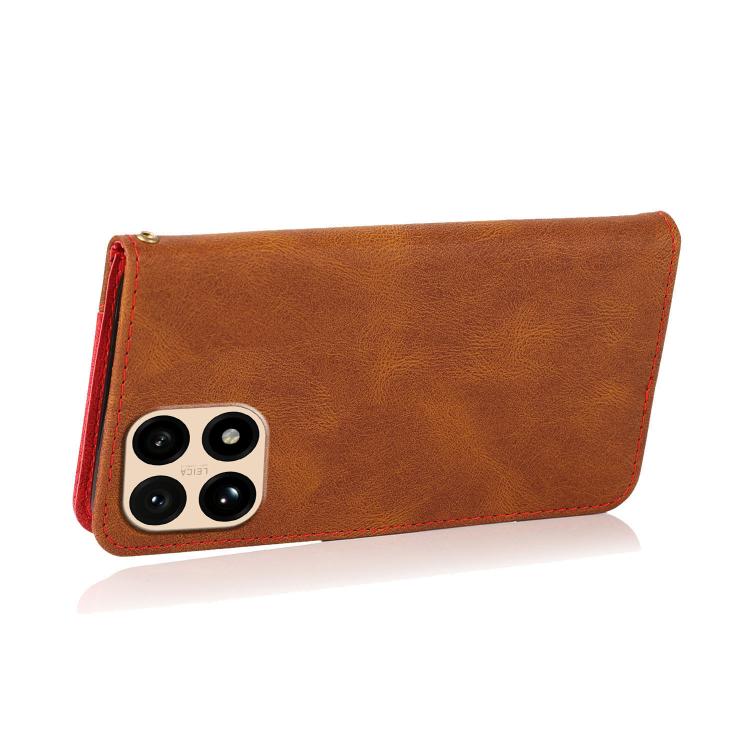 For Redmi 15T 5G Dual-color Stitching Leather Phone Case