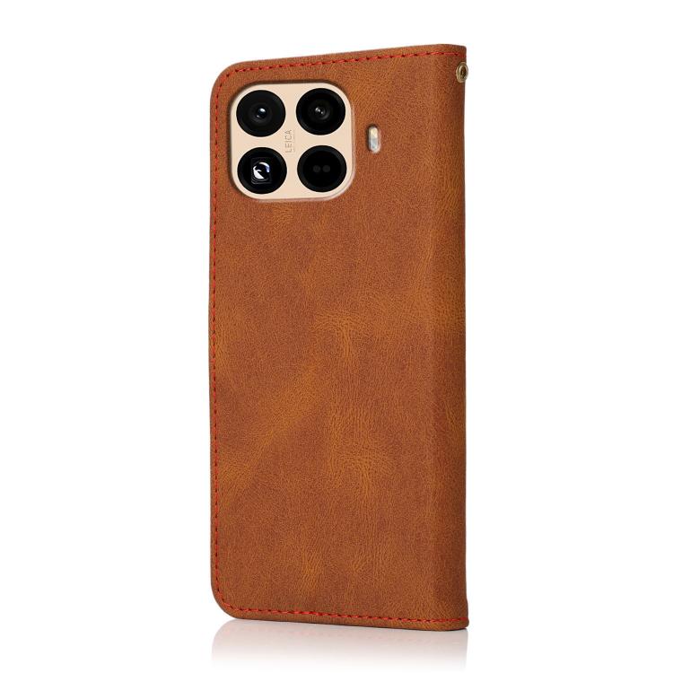 For Redmi 15T Pro 5G Dual-color Stitching Leather Phone Case