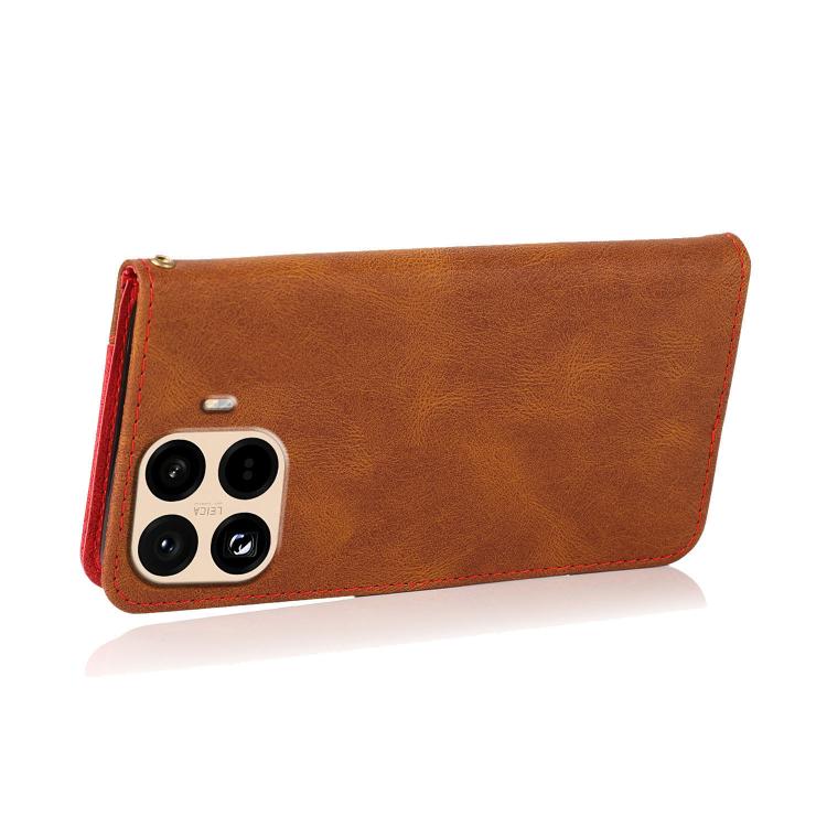For Redmi 15T Pro 5G Dual-color Stitching Leather Phone Case