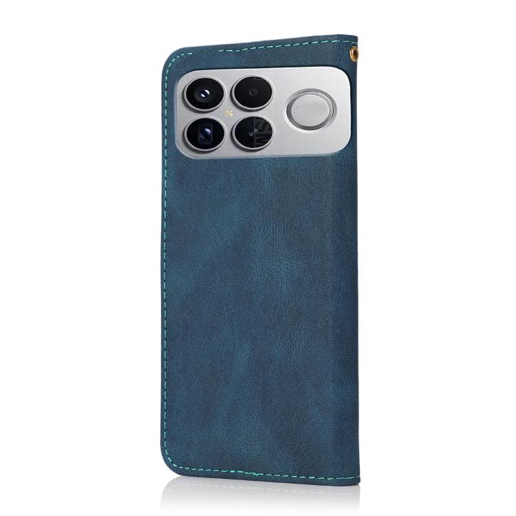 For Redmi K90/Poco F8 Pro Dual-color Stitching Leather Phone Case