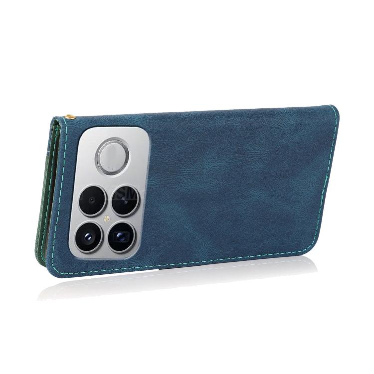 For Redmi K90/Poco F8 Pro Dual-color Stitching Leather Phone Case