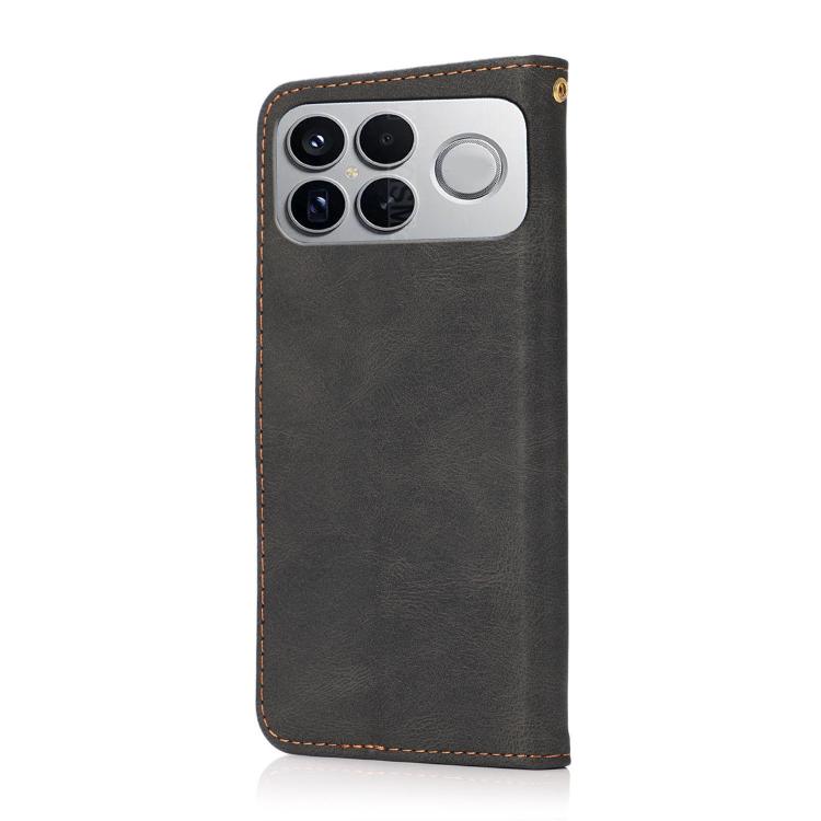 For Redmi K90/Poco F8 Pro Dual-color Stitching Leather Phone Case