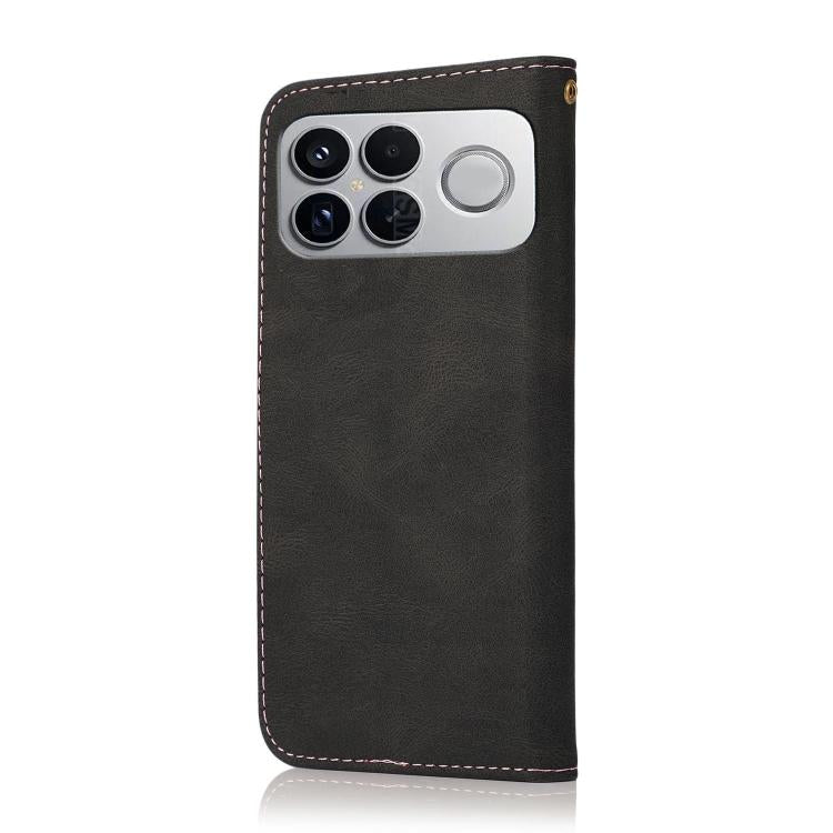 For Redmi K90/Poco F8 Pro Dual-color Stitching Leather Phone Case