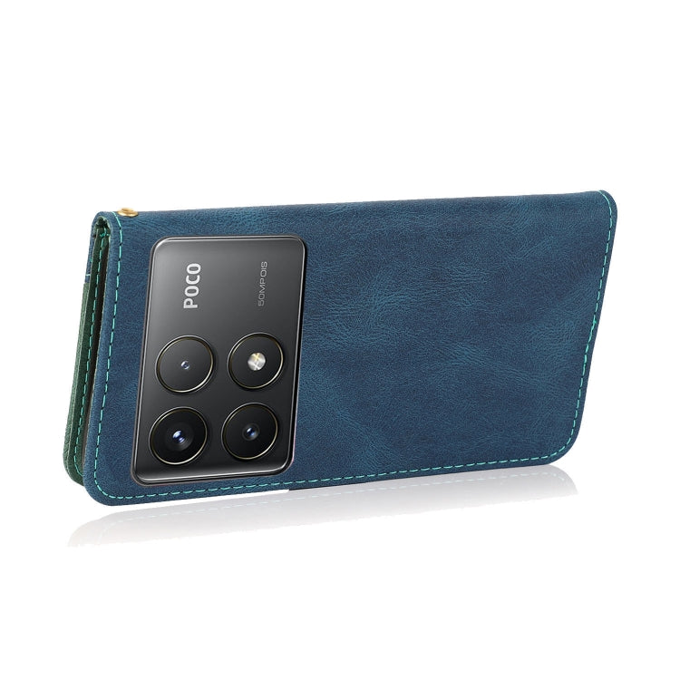 For Xiaomi Poco F6 Pro Dual-color Stitching Leather Phone Case