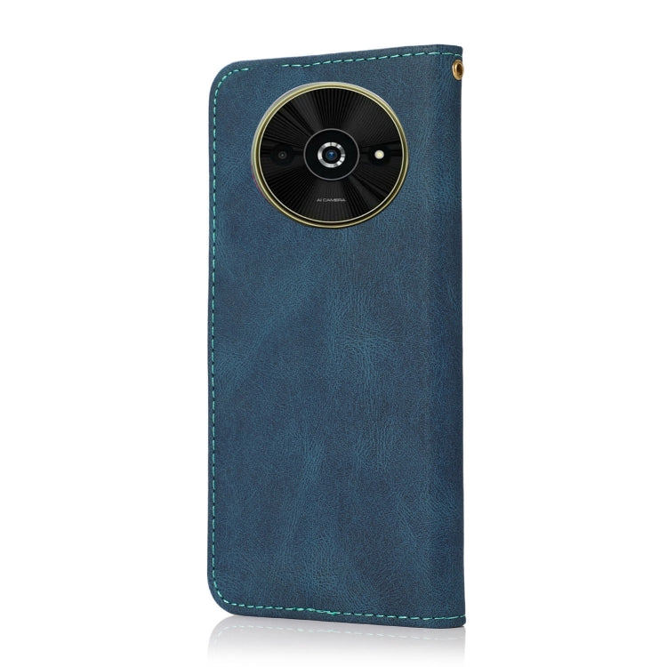 For Xiaomi Poco C61 Dual-color Stitching Leather Phone Case