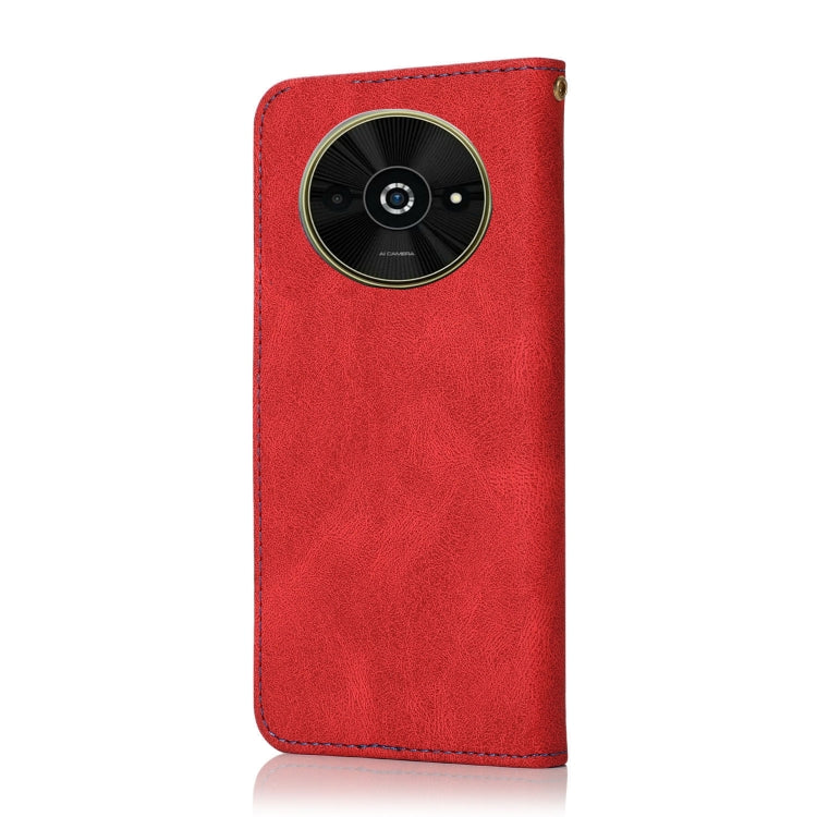 For Xiaomi Poco C61 Dual-color Stitching Leather Phone Case