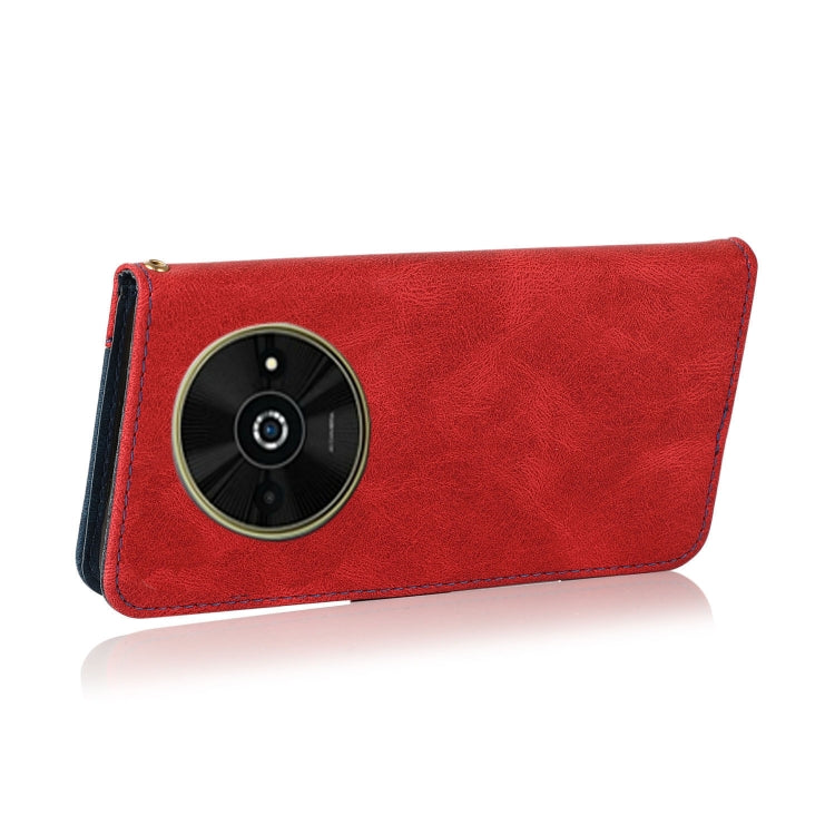 For Xiaomi Poco C61 Dual-color Stitching Leather Phone Case