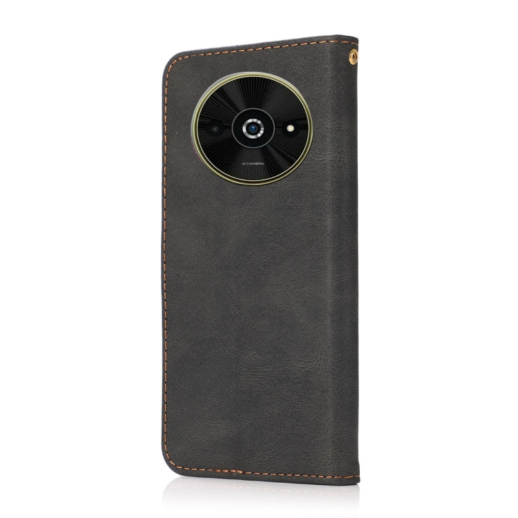 For Xiaomi Poco C61 Dual-color Stitching Leather Phone Case