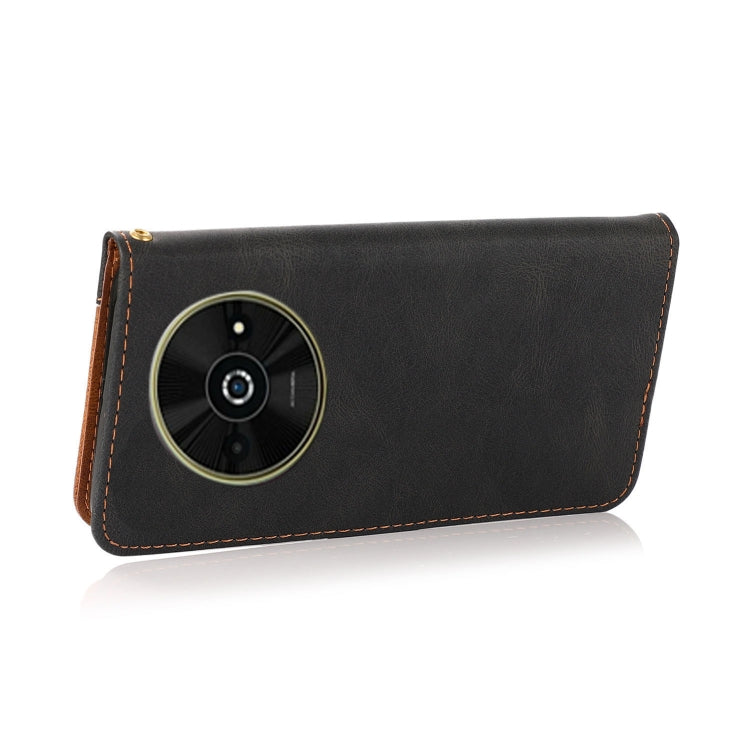 For Xiaomi Poco C61 Dual-color Stitching Leather Phone Case