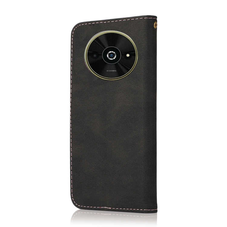 For Xiaomi Poco C61 Dual-color Stitching Leather Phone Case
