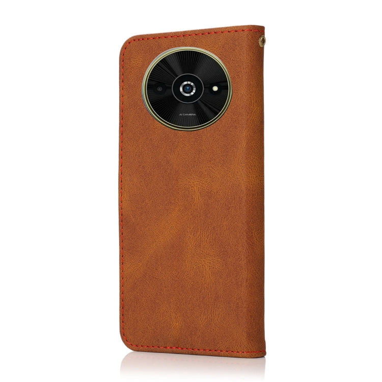 For Xiaomi Poco C61 Dual-color Stitching Leather Phone Case