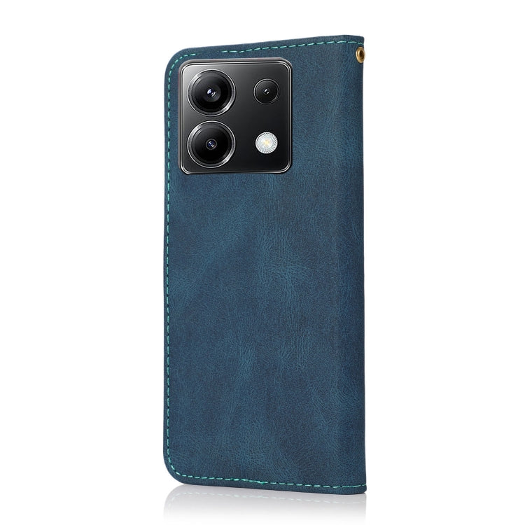 For Xiaomi Poco X6 Dual-color Stitching Leather Phone Case