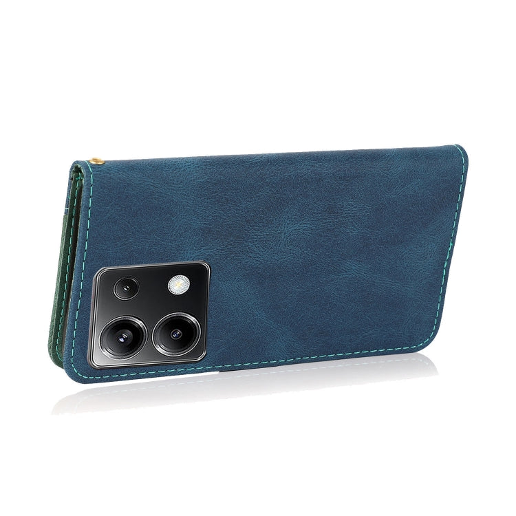 For Xiaomi Poco X6 Dual-color Stitching Leather Phone Case