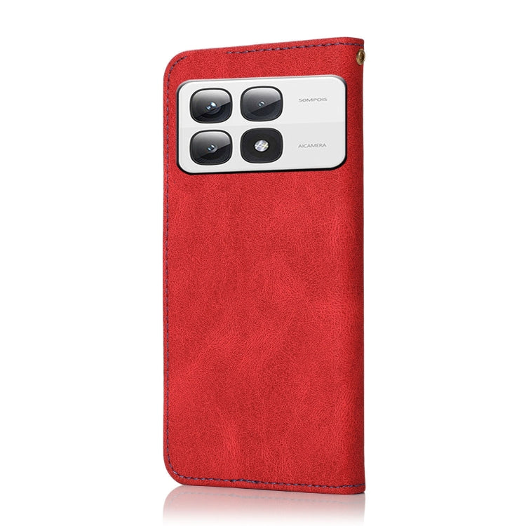 For Xiaomi 14T Pro Dual-color Stitching Leather Phone Case