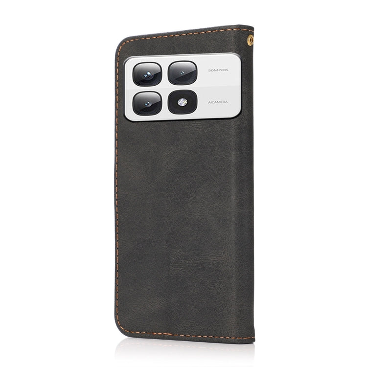 For Xiaomi 14T Pro Dual-color Stitching Leather Phone Case