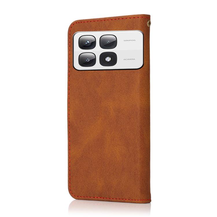 For Xiaomi 14T Pro Dual-color Stitching Leather Phone Case