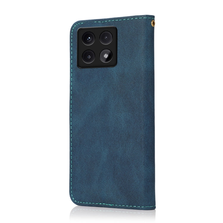 For Xiaomi 14T Dual-color Stitching Leather Phone Case