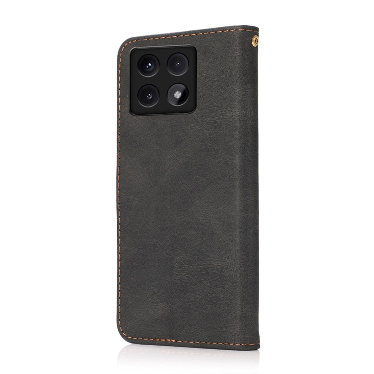 For Xiaomi 14T Dual-color Stitching Leather Phone Case
