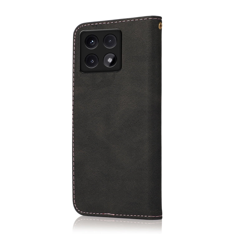 For Xiaomi 14T Dual-color Stitching Leather Phone Case