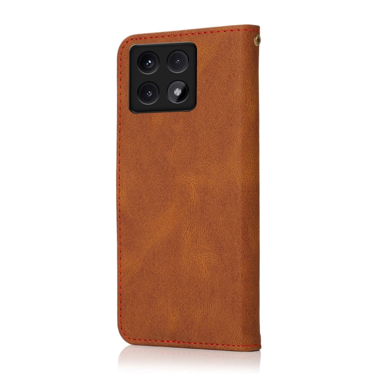 For Xiaomi 14T Dual-color Stitching Leather Phone Case