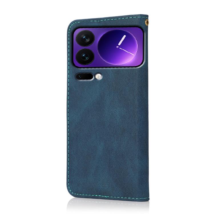 For Xiaomi 17 Pro Dual-color Stitching Leather Phone Case