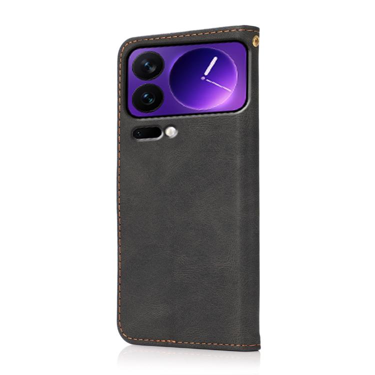 For Xiaomi 17 Pro Dual-color Stitching Leather Phone Case