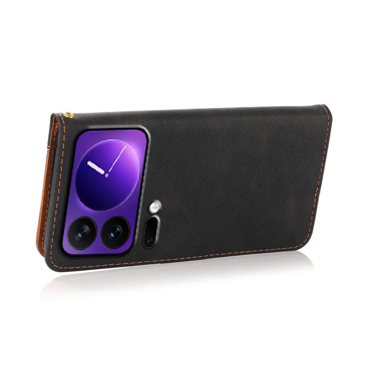 For Xiaomi 17 Pro Dual-color Stitching Leather Phone Case