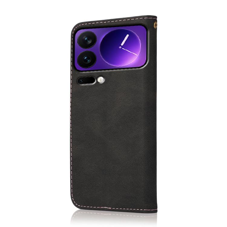 For Xiaomi 17 Pro Dual-color Stitching Leather Phone Case