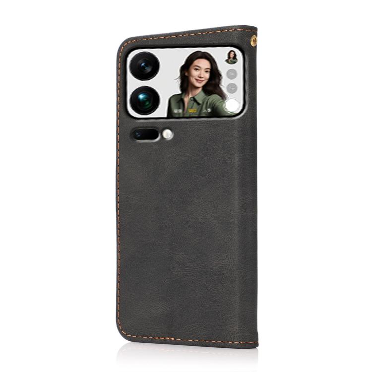 For Xiaomi 17 Pro Max Dual-color Stitching Leather Phone Case
