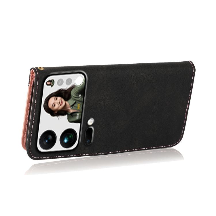 For Xiaomi 17 Pro Max Dual-color Stitching Leather Phone Case