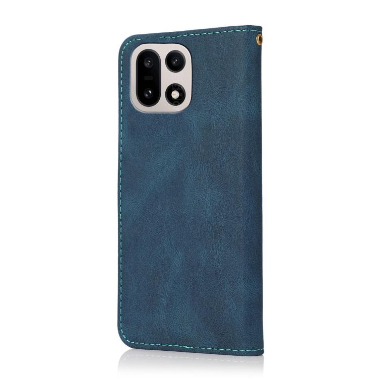 For OnePlus 15 Dual-color Stitching Leather Phone Case