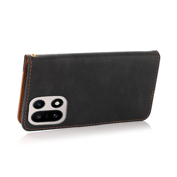 For OnePlus 15 Dual-color Stitching Leather Phone Case