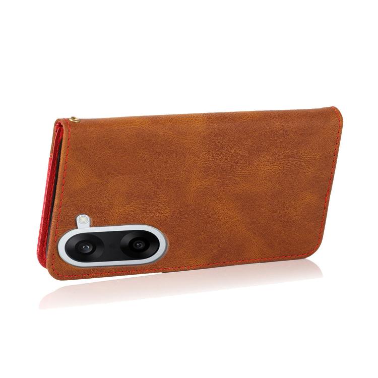 For OnePlus Nord CE5 Dual-color Stitching Leather Phone Case