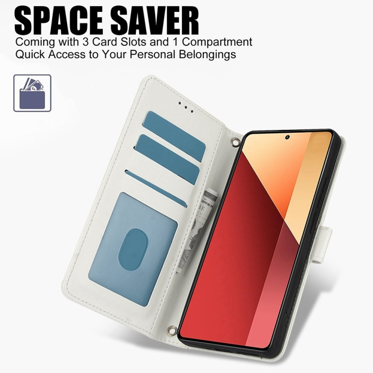 For Redmi Note 13 Pro 5G / Poco X6 5G Global Skin Feel Pure Color Card Slots Leather Phone Case with Dual Lanyard