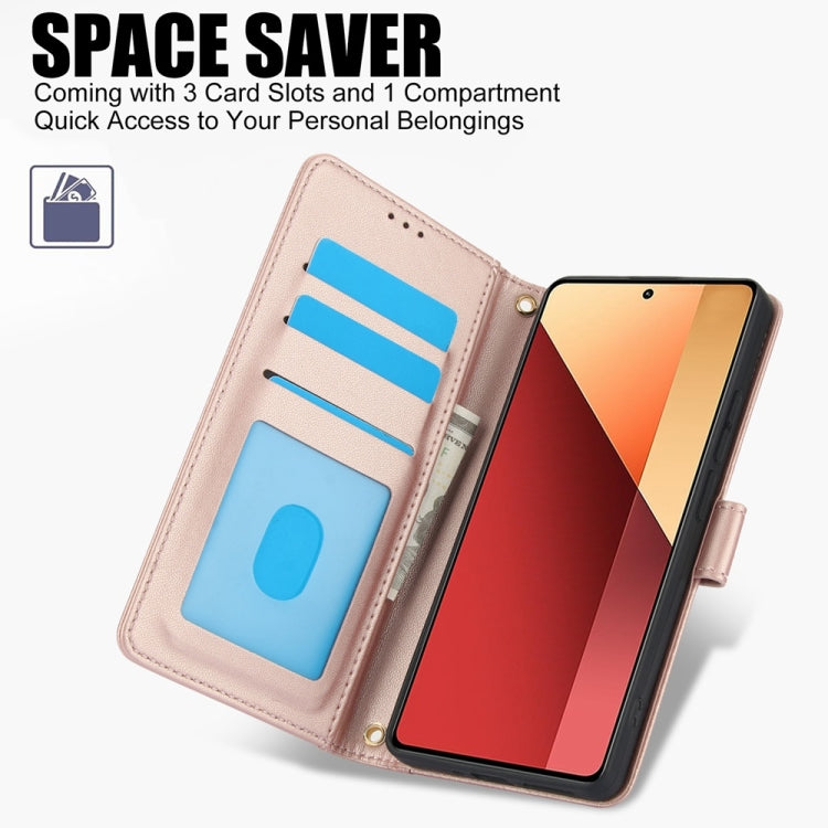 For Redmi Note 13 Pro 5G / Poco X6 5G Global Skin Feel Pure Color Card Slots Leather Phone Case with Dual Lanyard