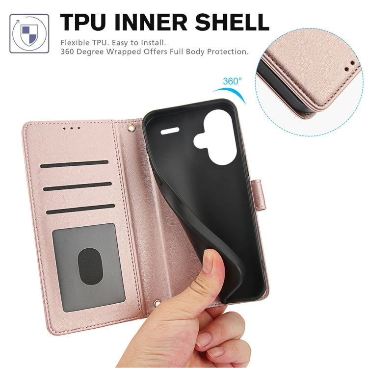 For Redmi Note 13 Pro+ 5G Global Skin Feel Pure Color Card Slots Leather Phone Case with Dual Lanyard