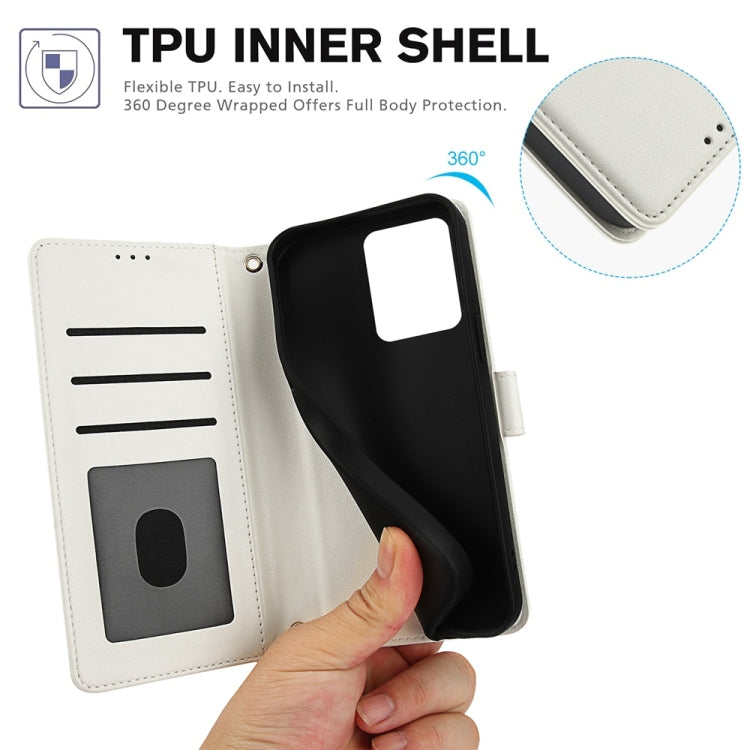 For Redmi Note 12 4G Global Skin Feel Pure Color Card Slots Leather Phone Case with Dual Lanyard