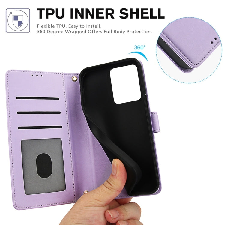 For Redmi Note 12 4G Global Skin Feel Pure Color Card Slots Leather Phone Case with Dual Lanyard