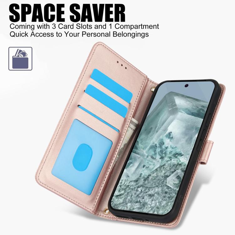 For Redmi Note 14 Pro 4G Skin Feel Pure Color Card Slots Leather Phone Case with Dual Lanyard