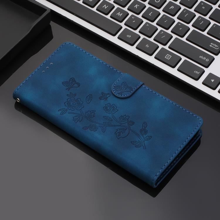 For Samsung Galaxy A07 5G Flower Butterfly Embossing Pattern Leather Phone Case